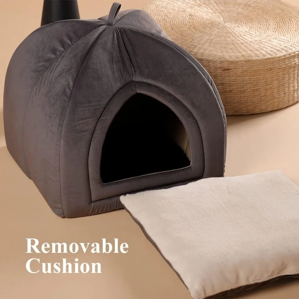 Cozy Gray Pet Bed with Removable Cushion.23